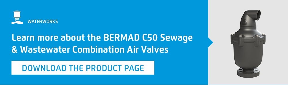 en savoir plus sur les Ventouses combinées pour eaux usées et eaux chargées BERMAD C50, téléchargez la page produit